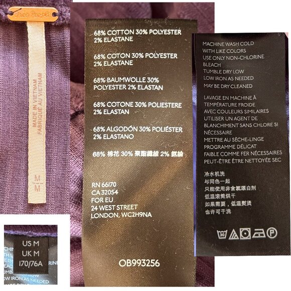 NWT Free People Corduroy Midnight Swim Purple Maxi Skirt Women’s Medium - Picture 6 of 6